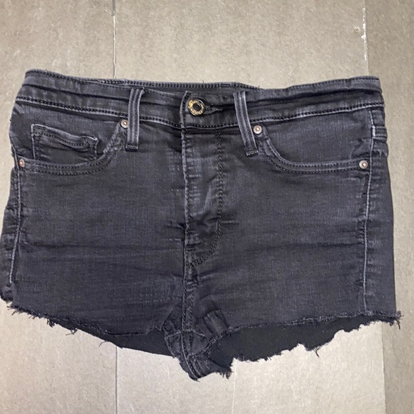 Levi's Pants - Levi’s 311 Shaping Skinny Size 27 Faded Black Cutoff Jean High Waist Shorts